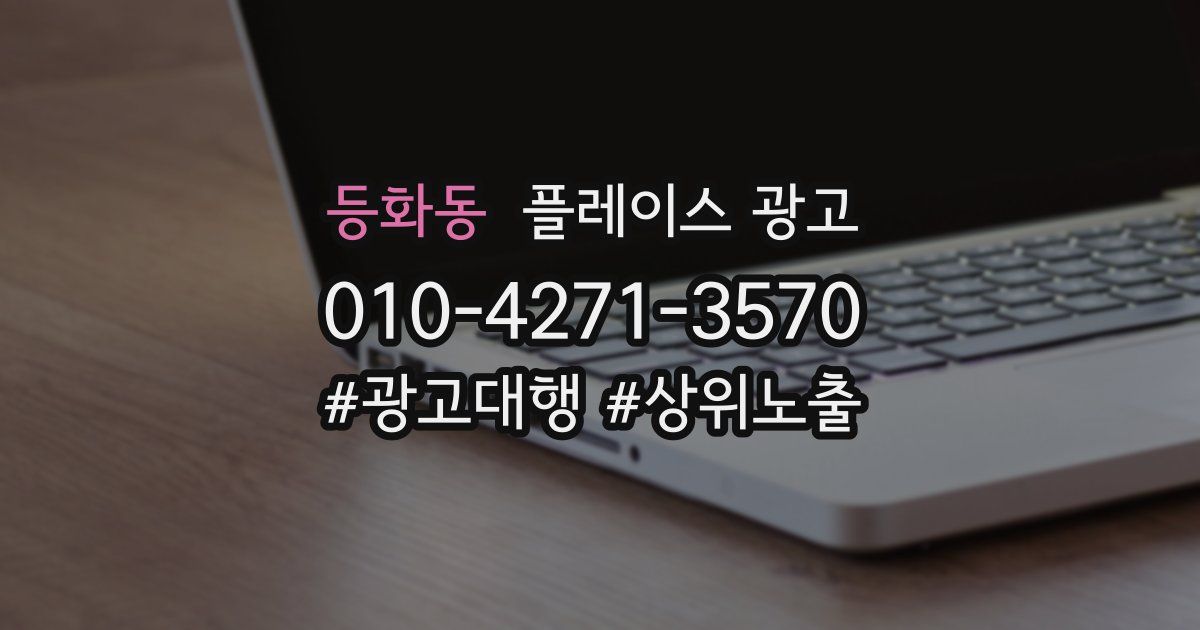 등화동 플레이스 광고