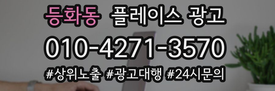 등화동 플레이스 광고