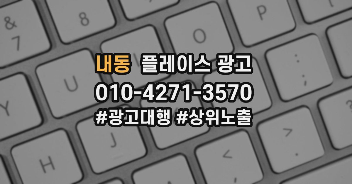 내동 플레이스 광고