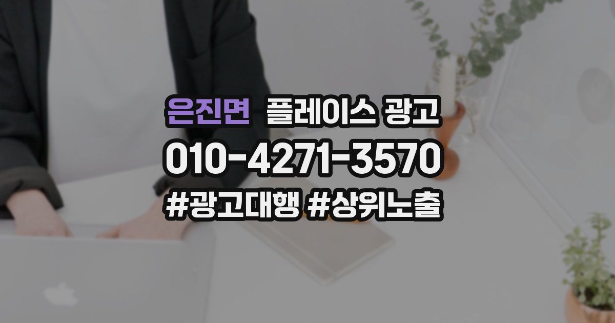 은진면 플레이스 광고