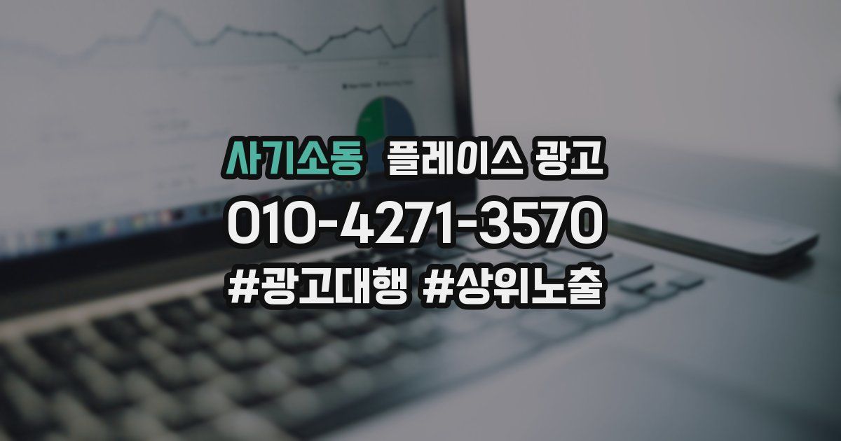 사기소동 플레이스 광고