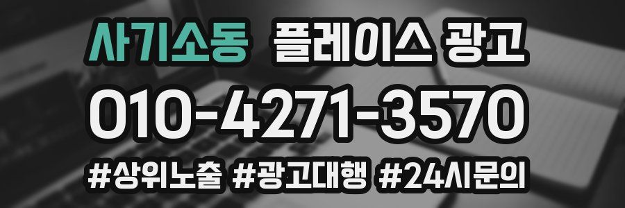 사기소동 플레이스 광고