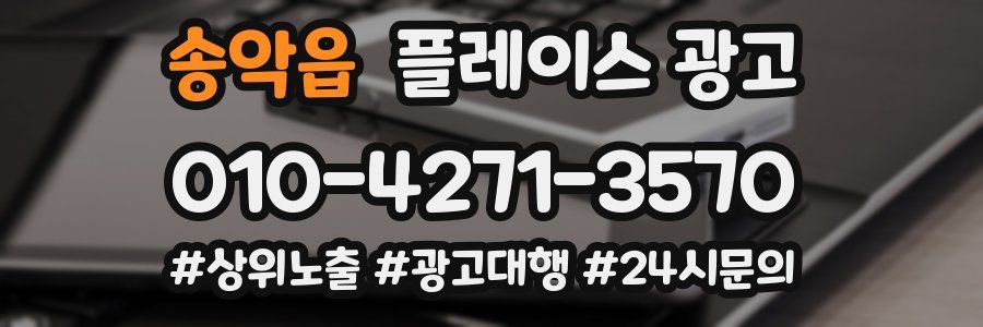 송악읍 플레이스 광고