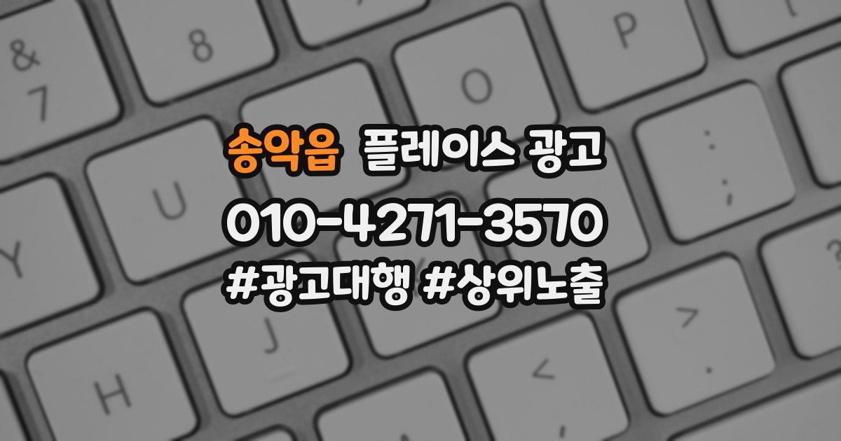 송악읍 플레이스 광고