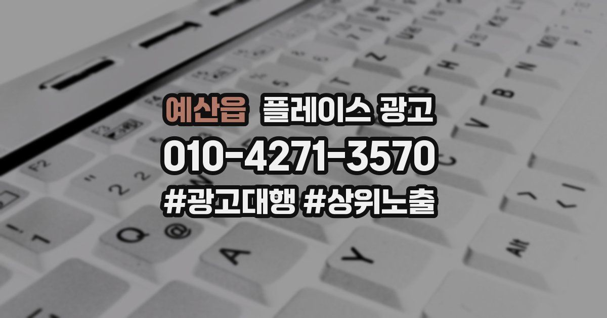 예산읍 플레이스 광고