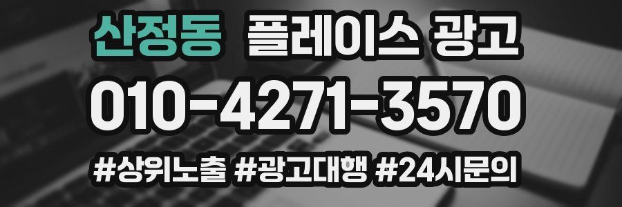 산정동 플레이스 광고