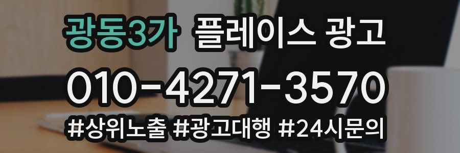 광동3가 플레이스 광고