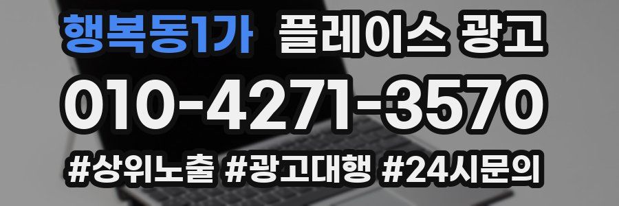 행복동1가 플레이스 광고