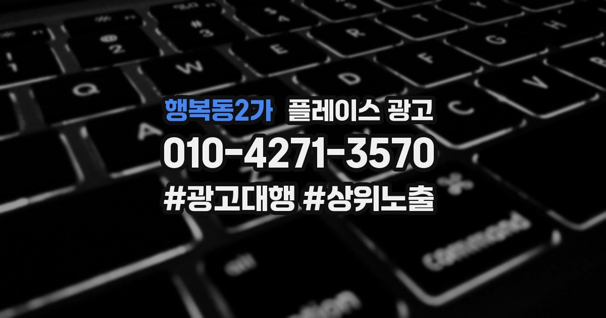 행복동2가 플레이스 광고