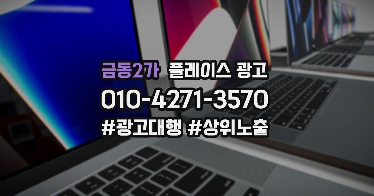 금동2가 플레이스 광고
