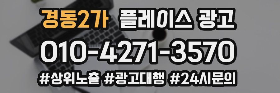 경동2가 플레이스 광고