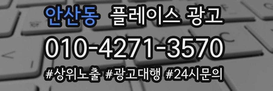 안산동 플레이스 광고