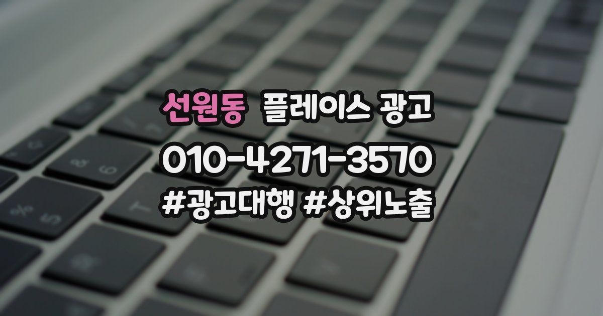 선원동 플레이스 광고