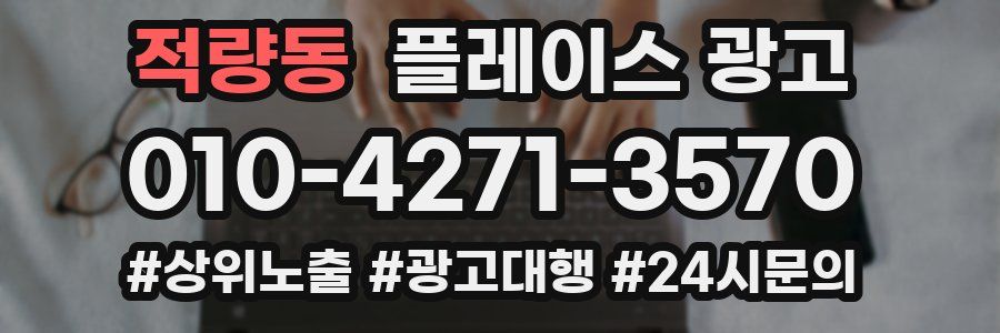 적량동 플레이스 광고