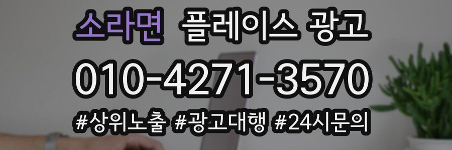 소라면 플레이스 광고