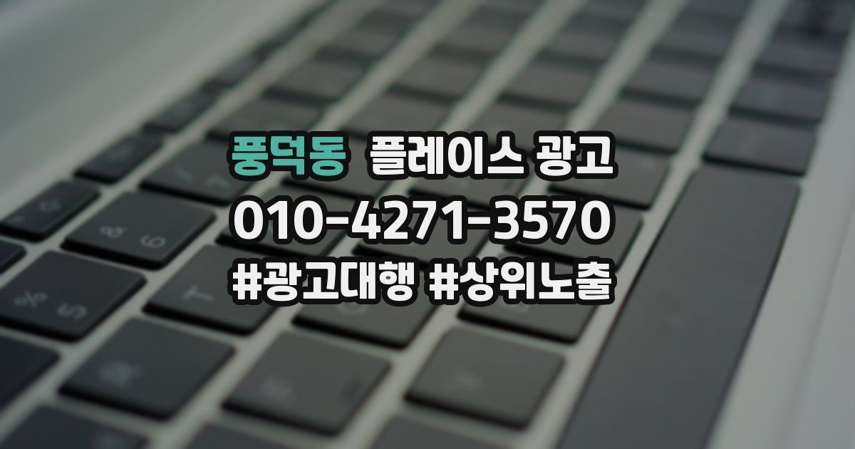 풍덕동 플레이스 광고