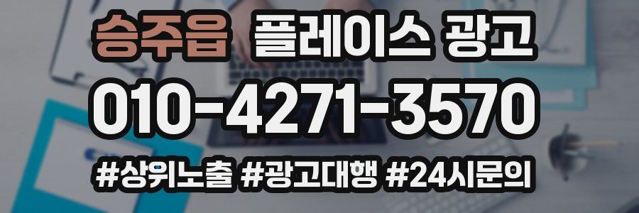 승주읍 플레이스 광고