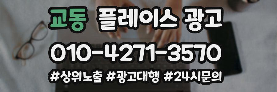 교동 플레이스 광고