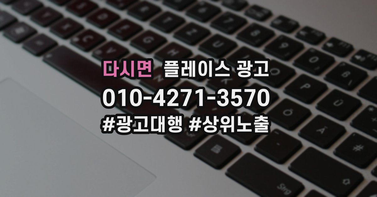 다시면 플레이스 광고