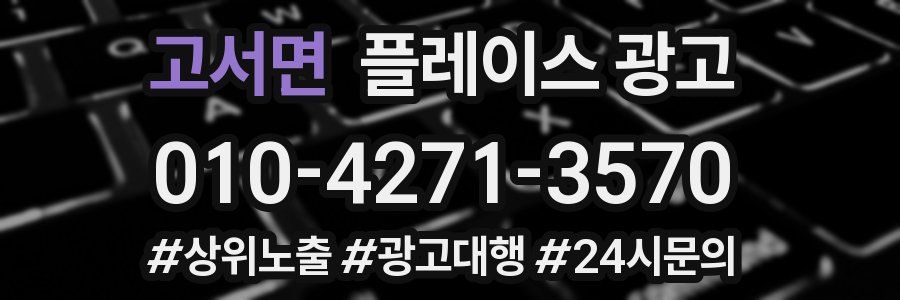 고서면 플레이스 광고