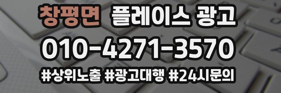 창평면 플레이스 광고