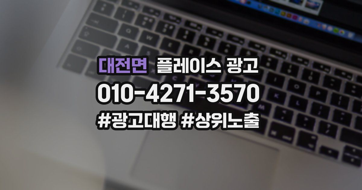 대전면 플레이스 광고