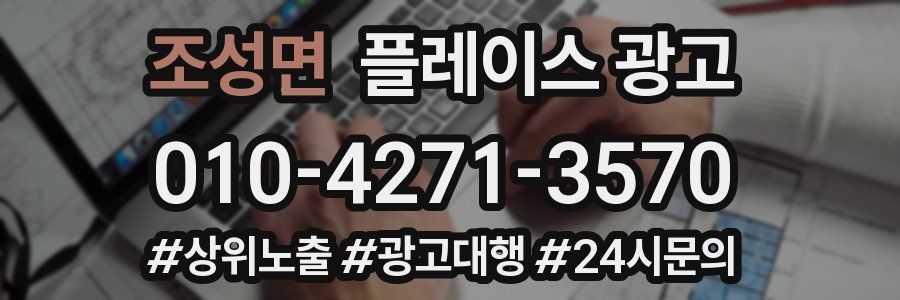 조성면 플레이스 광고