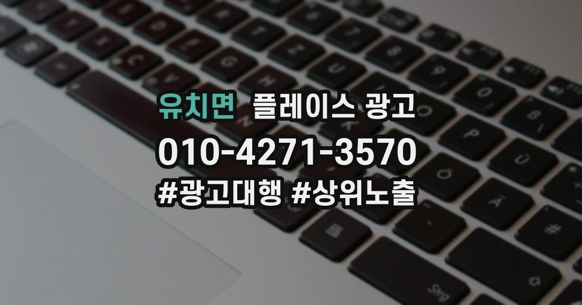 유치면 플레이스 광고