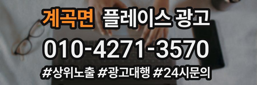 계곡면 플레이스 광고