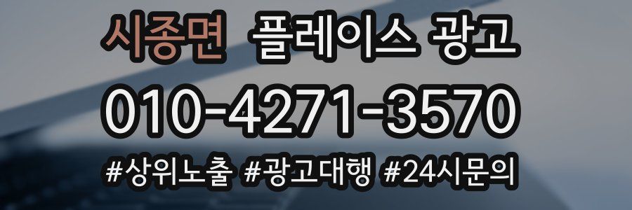 시종면 플레이스 광고