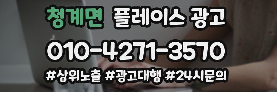 청계면 플레이스 광고
