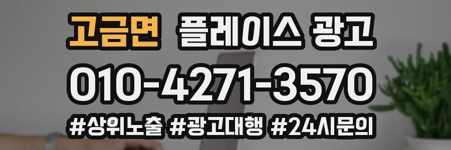 고금면 플레이스 광고