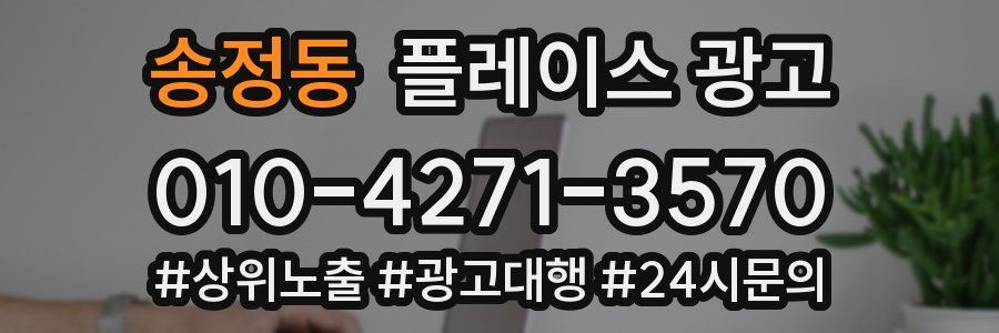 송정동 플레이스 광고