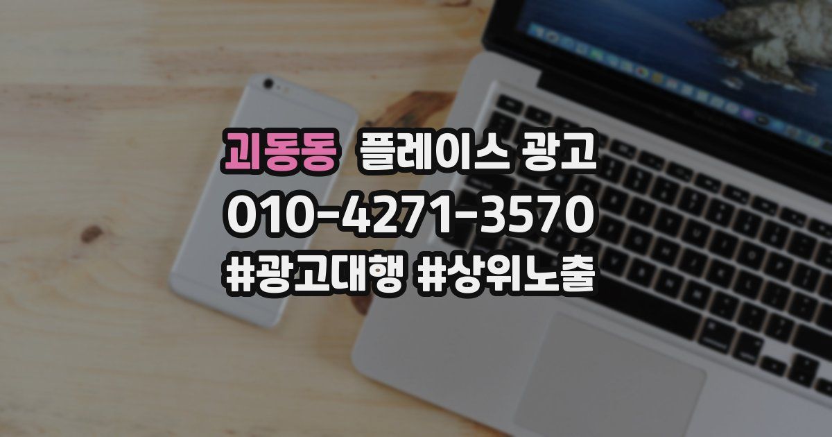 괴동동 플레이스 광고