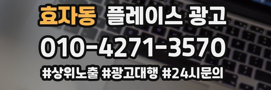 효자동 플레이스 광고