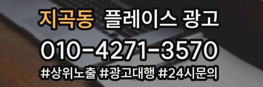 지곡동 플레이스 광고
