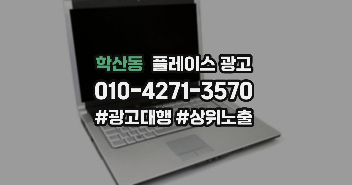 학산동 플레이스 광고