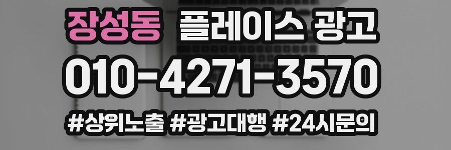 장성동 플레이스 광고