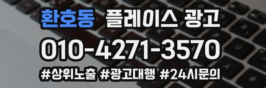 환호동 플레이스 광고