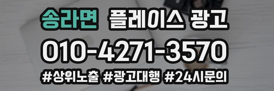 송라면 플레이스 광고