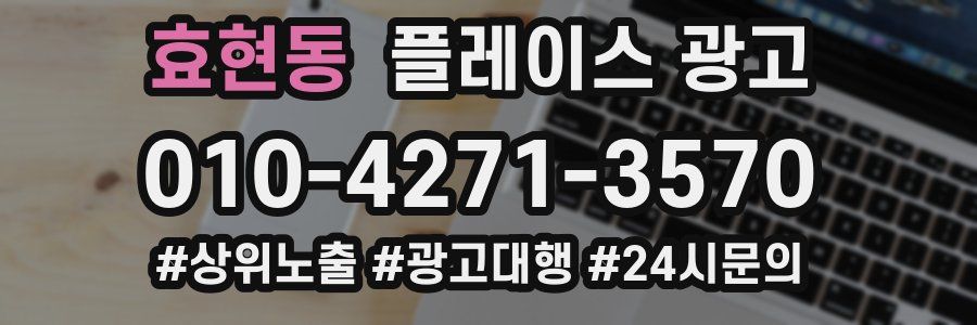 효현동 플레이스 광고