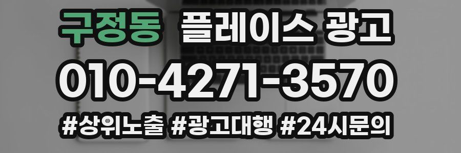 구정동 플레이스 광고