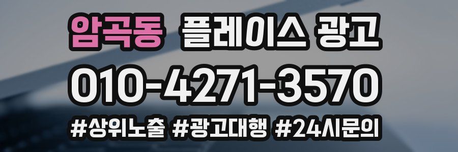 암곡동 플레이스 광고