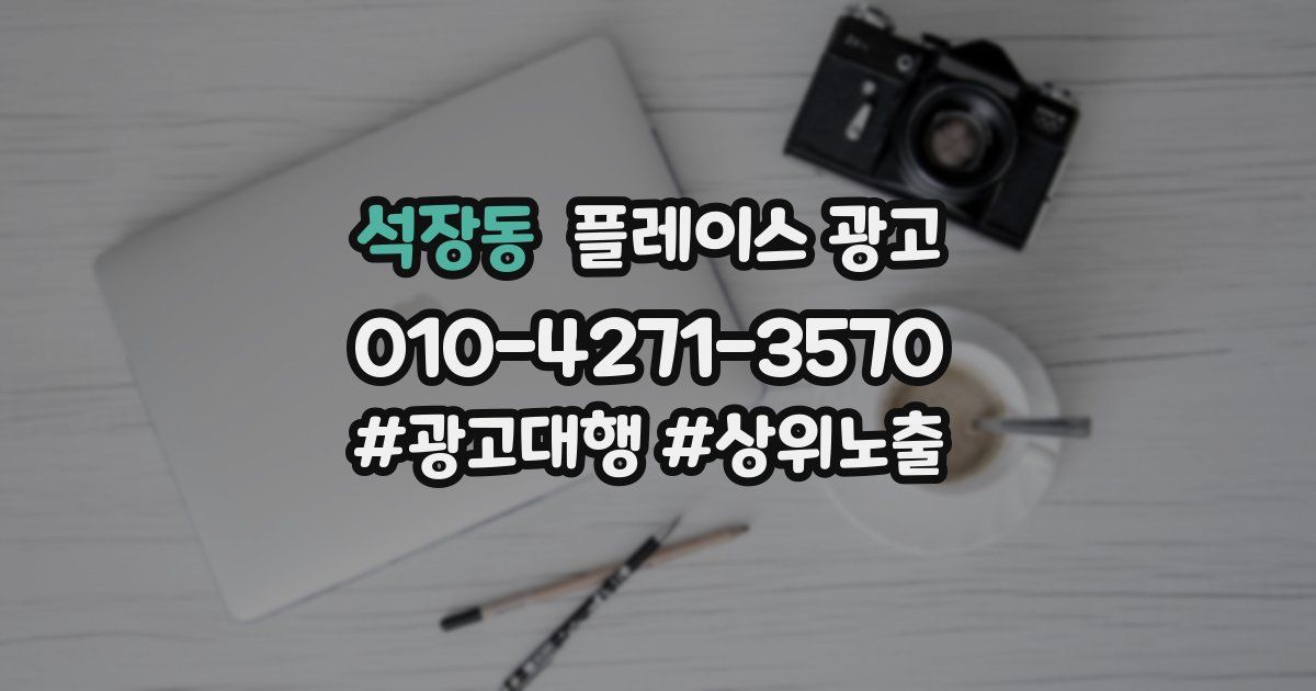 석장동 플레이스 광고