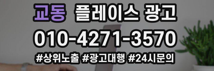 교동 플레이스 광고