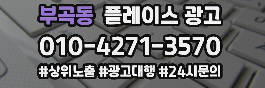 부곡동 플레이스 광고