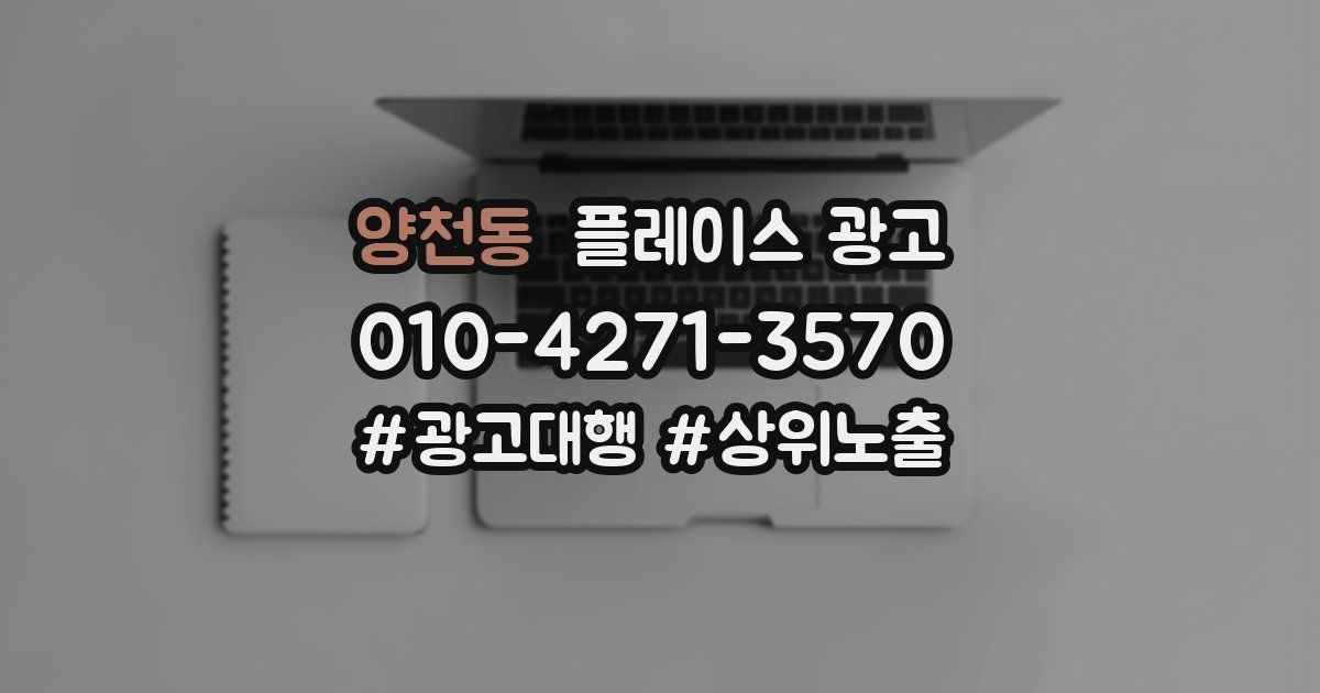 양천동 플레이스 광고