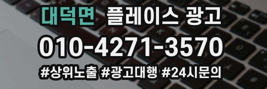 대덕면 플레이스 광고