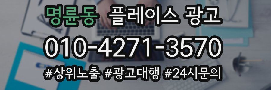 명륜동 플레이스 광고