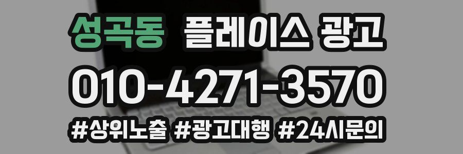 성곡동 플레이스 광고